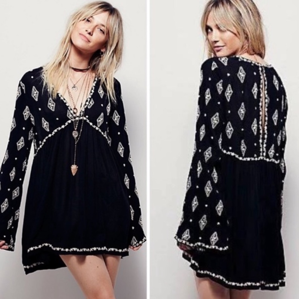 Free People Embroidered Top